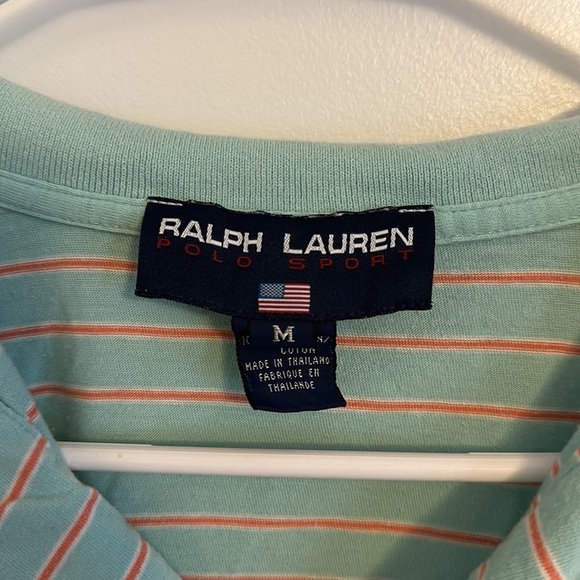 Ralph Lauren Polo Sport Striped Polo Shirt Size M - Picture 2 of 3